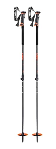 Leki Helicon Lite Skistöcke, Dark Anthracite-Neonorange, 110-145cm