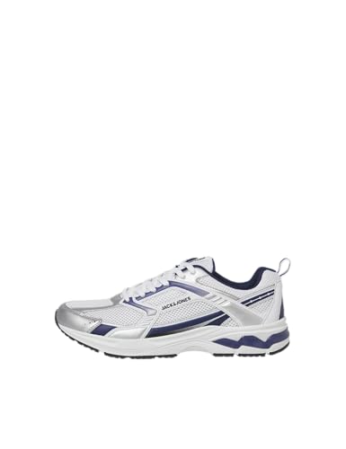 JACK & JONES Herren JFWTOKYO MESH Sneaker 12261964 ,Bright White Detail Medieval Blue ,42 EU
