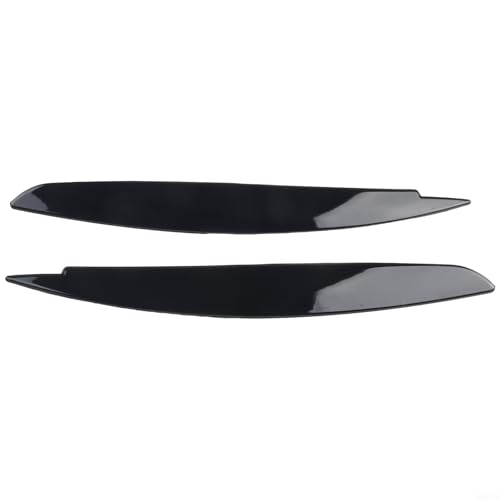 HEIBTENY 2 Stücke Augenbrauen für BMW 1er E87 E88 E81 E82 2008-2013 Frontscheinwerfer Augenbrauen Augenlid Deckel Verkleidung Aufkleber Autozubehör Wimpern Schwarze
