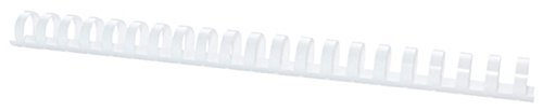 OFFICER PRODUCTS 20242215-14 Plastikbinderücken 50 Stück DIN A4 22mm (210 Seiten) Binderücken Bindungskämme Plastikbindung Kunststoff Farbe: Weiß