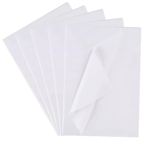 Seidenpapier Weiß 100 Blatt 30x40 cm Tissue Paper Seidenpapier Weiss Verpackungsmaterial Papier zum Verpacken Basteln Hochzeit Geburtstag