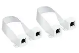 Good Connections RJ45 Ethernet LAN Tür-/Fensterdurchführung - 2er-Spar-Set, extrem flach - beidseitig RJ45-Buchse - Gesamtlänge inkl. Stecker weiß, Länge: 25-27 cm