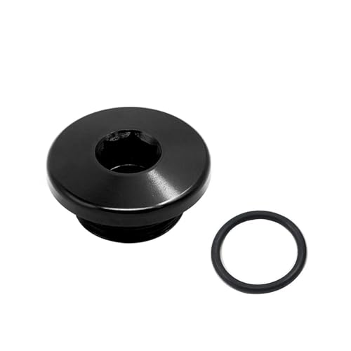 Für YFM700 Für YFM 700 Für Quad Top Kurbelgehäuse Öl Füllstoff Stecker Kappe O-Ring Schraube Mutter Schrauben Ritzelabdeckung(Black)