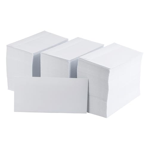 1.000 Stk Briefumschläge, C5/6 Din lang Kuvert ohne Fenster, 220x110mm, weiße business Papierumschläge, selbstklebender Verschluss, für Briefe, Hochzeit, Gruß-Karten, Einladungen