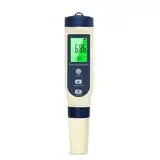 PH Messgerät Wasser, PH/TDS/EC/Salzgehalt/Thermometer 5 in 1 pH Wert Messgerät mit LCD-Display, Automatischer Temperatur Kompensations pH Tester, Hochpräziser Wassertester Ideal für Trinkwasser, Pool