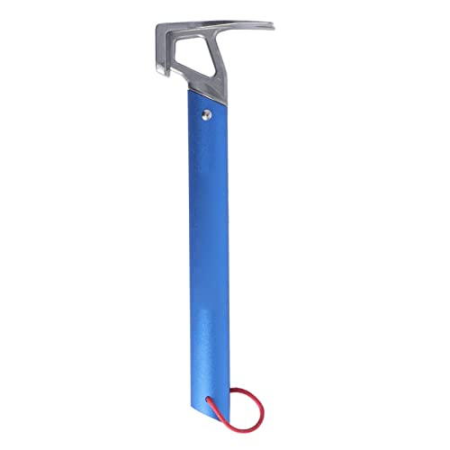 Shine Trip Heavy Duty Camping Hammer Edelstahl Kopf Bull Horn Design Zelt Pfahl Hammer für Outdoor Camping Aluminium Griff 31cm (Blue)
