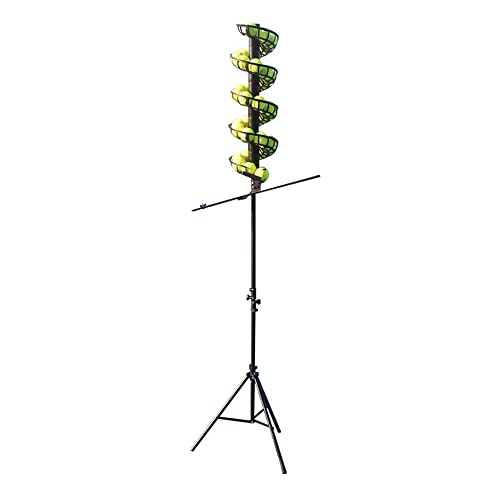 hzexun Tennismaschine Tennisball-Maschine Tennisbälle Ballmaschine Tragbarer Tennisball -Feeder 33 Bälle Solo Tennistrainer Zuhause/Gericht