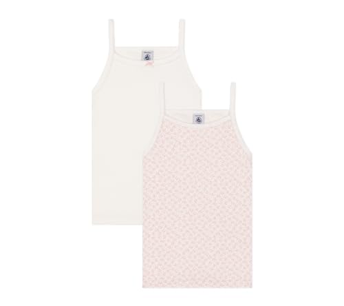 Petit Bateau Mädchen A0D3W Hosenträgerhemden, Variante 1, 10 Jahre (2er Pack)