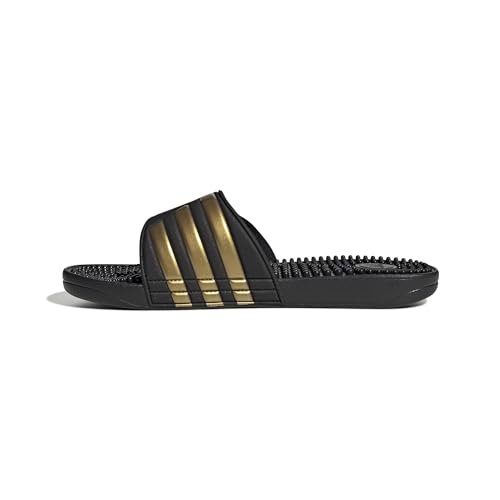 adidas Unisex Adissage Slides RUTSCHEN, Core Black/Gold Metallic/Core Black, 43 EU