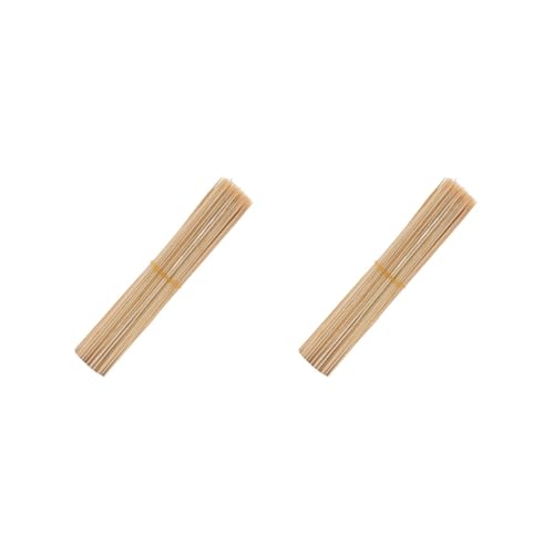 2 Set mit 100 Stück Bambusspieße Sticks Geräte langlebig für Gemüse Lagerfeuer Fleisch 35cm