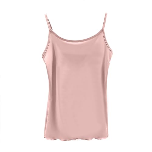 Träger Tops für Damen Ämellose V-Ausschnitt Sommer Tanktops Frauen Strap Basic Cami Träger Tops Weste Shirt Läsiges Cami Blusen Halter Tops Stretch Unterhemd Tops für Damen Blusentop