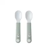 Mepal – Lernlöffel Mepal Mio – Baby Lernlöffel – Lernbesteck – Spülmaschinengeeignet & BPA frei – 2er Set – Little Farm