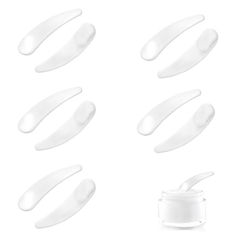 10 Stück Scoop für Cremespatel, Spatel Kosmetik Make Up Gebogenen Spatel Mini Kosmetikspatel Kosmetik Spatel Klein Kosmetik Maske Scoop Creme Spatel Rührspatel Kosmetik für Maske Waschgel