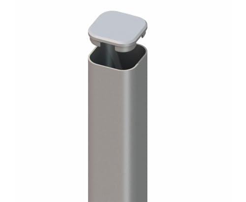 Zaunpfosten aus Metall silber für den Erdverbau 240cm von bambussi.com