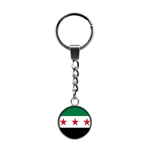 Syrien Flagge Schlüsselanhänger, Syrien Nationalflagge Schlüsselanhänger Geschenk, kostenlose syrische Armee Flagge Anhänger Schlüsselanhänger für Tasche Autoschlüssel Dekoration Geschenk