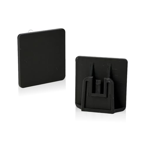 2er Set Selbstklebende Clips für Mautgeräte, Universelle Befestigungshalterung für Autos, Schwarz, 3x3 cm, Robustes Doppelseitiges Klebeband, Ideal für Windschutzscheibe und Armaturenbrett