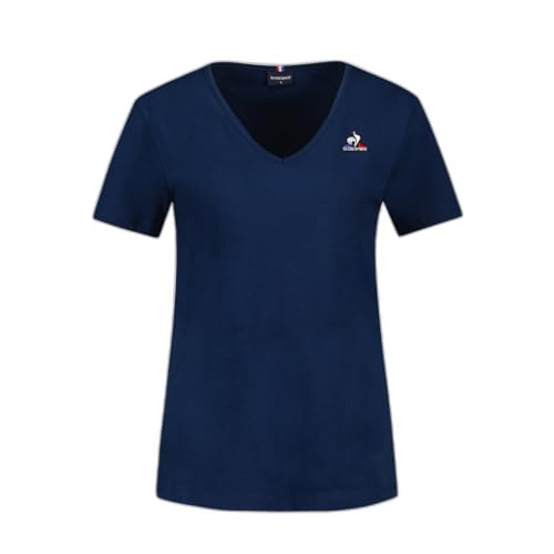 Le Coq Sportif Damen ESS Tee Ss Col V N°1 W Victory Blue T-Shirt, blau, M