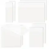 400 Blätter Transparente Haftnotizen, Transparent Sticky Notes, Wiederbeschreibbar Clear Sticky Notes, Selbstklebende Wasserfest Haftnotizen für Schule, Büro, Zuhause (75x75mm,50x70mm,70x95mm,25x75mm)