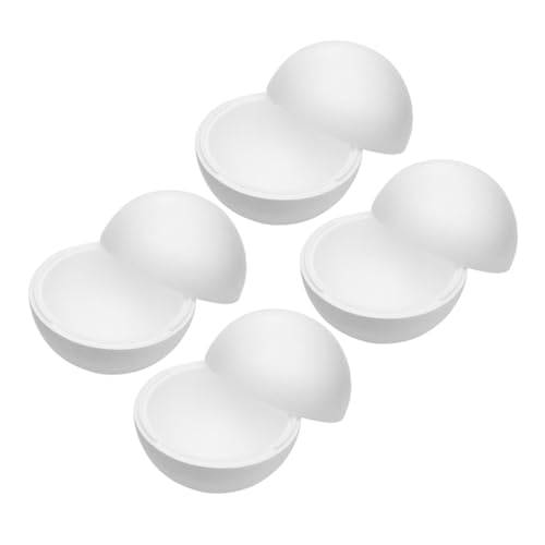 Angoily 4 Stück Hohlkugel aus Schaumstoff weißes Polystyrol Weihnachten Schaumpolystyrol Ball Schaumformen runden Schaumkugelverzierung Hochzeitsschaumkugeln unfertige Schaumkugeln Folge