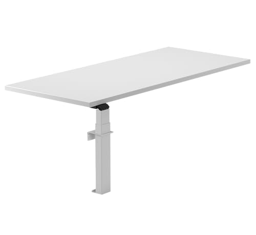 Worktrainer - Linak Wall Solo - Elektrischer Wandtisch - Weißes Gestell/Ohne Tischplatte
