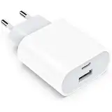 USB C Ladegerät, 20W 2Port USBC Netzteil Adapter Mehrfach für iPhone 16/16 Pro/16 Pro Max/16 Plus/15 14 13 12 11 Pro Max X XS, Samsung, Schnellladegerät Handy Stecker Charger Ladestecker Ladeadapter