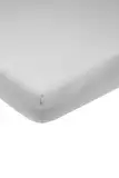 Meyco Baby Uni Spannbettlaken für die Babywiege (Bettlaken mit weicher Jersey-Qualität, aus 100% Baumwolle, perfekte Passform durch Rundum-Gummizug, atmungsaktiv, Maße: 40 x 80 / 90cm), Hellgrau