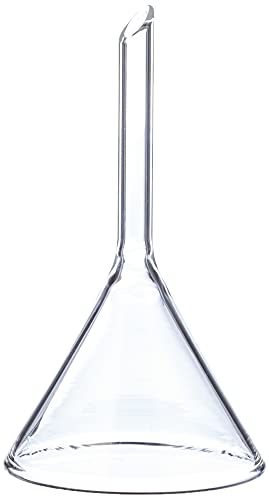 neoLab - Trichter aus hitzebeständigem Kalk-Natron Glas und kurzem Stiel - Glastrichter 60°-Winkel mit Ø55mm & Stiellänge - Kleiner transparenter Chemietrichter für Laborarbeit & Schulunterricht