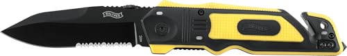 Walther Rettungsmesser ERK, Outdoor Klappmesser, Gurtschneider inkl. Notfallhammer, Emergency Rescue Knife mit Liner Lock, 223 mm lang