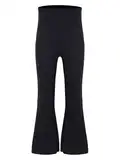 Fldy Kinder Mädchen Schlaghose Hohe Taille Bootcut Sporthose Flared Leggings Für Yoga Tanz Freizeit Training Gr. 98-170 Schwarz 134-140