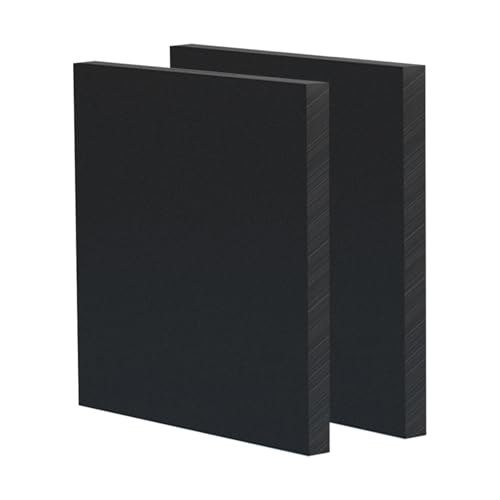 Kunststoffplatten, ABS-Kunststoffplatte, schwarz, geeignet for die Heimdekoration, 20 cm x 20 cm, Dicke: 6 mm(Thickness:1mm)