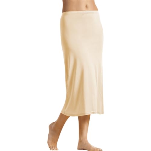 BestSale247 Damen Unterrock ca. 70 cm - Unterröcke Elegantes Unsichtbar Underskirt (Beige, XXL-3XL)