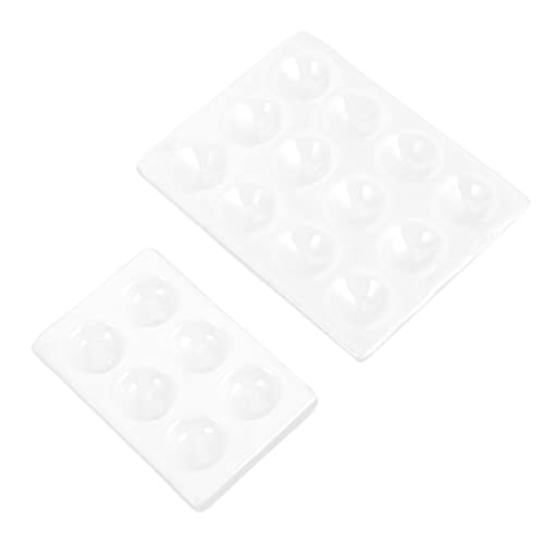 OKUMEYR 4er Set Reaktionsplatten Aus Porzellan 6er- Und 12er-lochplatten Chemie-experimentierset Weiß