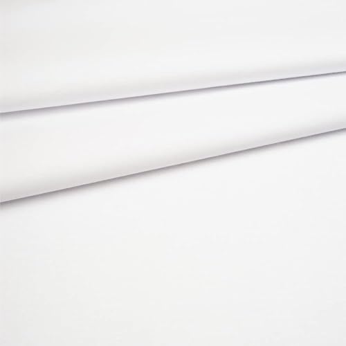 Fabreco - 100% Premium Baumwollstoff Meterware Uni 2 M x 160 cm | 220 g/lfm – Weich, langlebig & hautfreundlich | Stoffe Zum Nähen & Dekoration | Stoff Meterware - Fabric | weiß