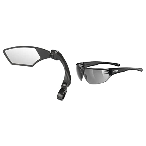 M-Wave SPY Space Fahrradspiegel, schwarz & Uvex Unisex – Erwachsene, sportstyle 204 Sportbrille