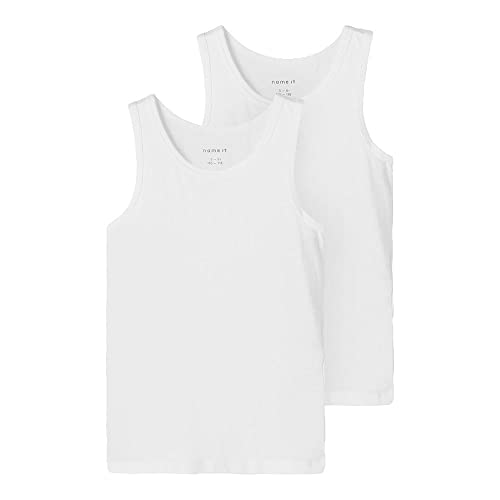 NAME IT Jungen Nkmtank top 2p Noos Unterhose, Bright White, 146 EU