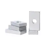 SellGood Handmutter 5–50 Stück M3 M4 M5 M6 M8 Vierkantmuttern, verzinkter Kohlenstoffstahl, rechteckige Muttern, dünne Schiebeblockmuttern, Aluminiumprofil-Zubehör(M6x14x18x4mm-10pcs)