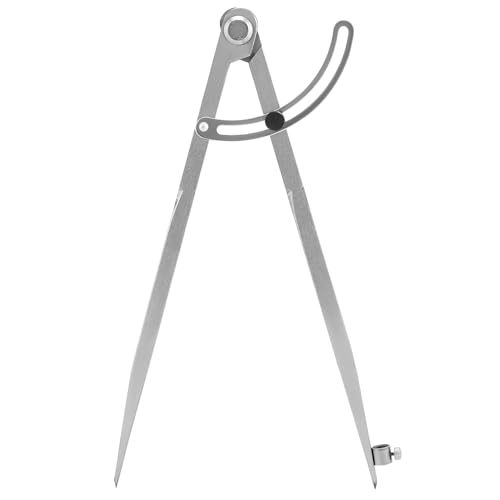 QWORK® 300mm Verstellbarer Zirkel, Anreißzirkel mit Feststellflügel und Bleistifthalter, für Holzbearbeitung, Metallbearbeitung, Lederverarbeitung