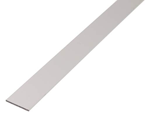 Alberts 473013 Flachstange | Aluminium, silberfarbig eloxiert | 1000 x 15 x 2 mm