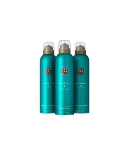 RITUALS The Ritual of Karma Vorteilspack mit 3 x Duschschaum | Duschgel mit Lotus und weißem Tee | beruhigender und sommerlicher Duft | Vorteilspack 3 x 200 ml