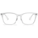 MAGIMODAC Blaulichtfilter Lesebrille eckig Damen Herren Anti Blaues Licht Lesebrillen Sehhilfe Brille Computer-Lesebrillen Brille ohne Sehstärke (Transparent, 0.00)