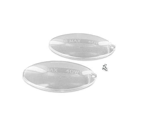 DL-pro 2 x Lampenabdeckung 10x5,4cm für AEG Electrolux 50248796000 5024879600/0 oval Abdeckung für Dunstabzugshaube Dunstabzug Dunsthaube