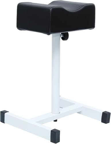 KayEsampra Pediküre Hocker,Fußpflege Fußablage Fusspflege Stuhl,Höhenverstellbar 46-68cm Für Beinstütze Schönheitssalon und Nagelstudio,Fußstütze Kissengröße 26 x 16 x 9 cm (Schwarz)