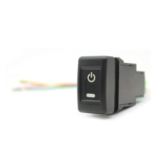 NBCNZCTSAS 1PC Rote LED Licht Schalter Auto Front Nebel Lampe Schalter Push Button Mit Draht Fit for Isuzu KV100 700P(Power)