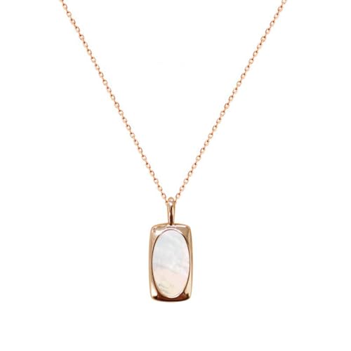 Lllunimon Elegante Mutter von Perlenhändlern Halskette Frauen, Sterling Silber Gold plattiert stapelbare Halskette Schmuckgeschenk für Frau Tochter