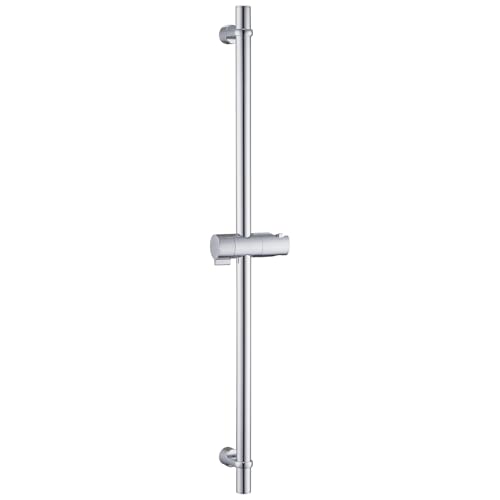 Kelleria Duschstange 70cm Edelstahl SUS304, Brausestange mit Duschkopfhalterung 360°Drehbar, Verstellbare Handbrause Stange Duschkopfhalter Höhenverstellbar, Variable Wandhalter Bohrlöcher, Chrom