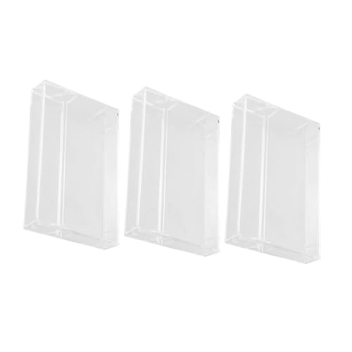 Abaodam 3Stücke Kassettenboxen Aus Kunststoff Für Musikkassetten Transparente Aufbewahrungsbox Mit Deckel Retro Kassettenhalter Für Schreibtisch