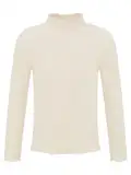 CHICTRY Thermoshirt Mädchen Langarm Kinder Rollkragenpullover Einfarbig Oberteil Weich Stretch Thermounterwäsche Mit Gewelltem Saum Gr. 92-152 Beige 92-98