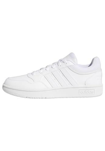 adidas Damen Hoops 3.0 Mid Lifestyle Basketball Low Shoes, Cloud White / Cloud White / Dash Grey, 38