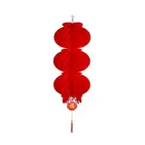 INFJMH Laterne 6 Saiten, 18 Stück, rote Papierlaternen, chinesische Neujahrsschnurlaternen, wasserdichte Hängelaterne für Frühlingsfest, Mittherbstfest, Weihnachtsdekoration Lampe