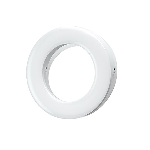 NUOBESTY LED Ringlampe Für Handy Selfie Zusatz Mit Einstellbarem Clip Für Beleuchtung Für Fotografie Vlogs Weißes LED Fülllicht Für Smartphones